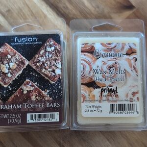 Fusion Graham Toffee Bars & Cinnabun Wax Melts - Brown & Cream